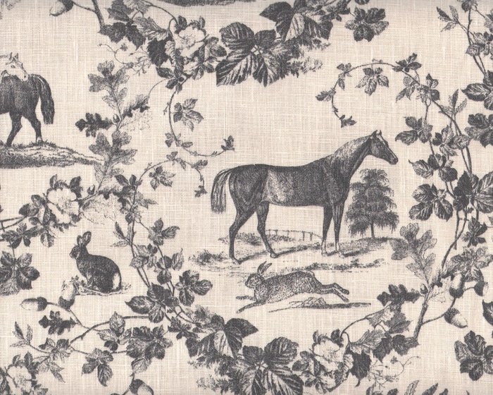 Toile de Jouy noir 