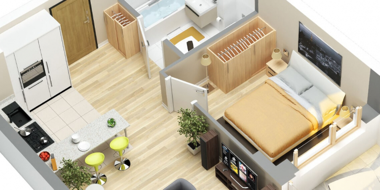 studio 20M2 aménagé sur mesure
