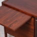 détails bureau vintage en bois de rose