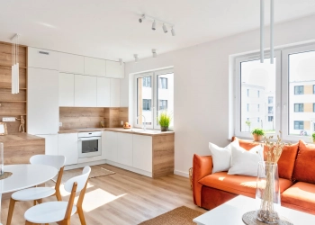cuisine ouverte sur salon en appartement