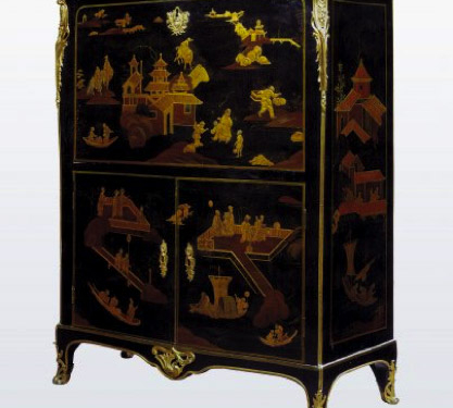 secrétaire en laque de Chine, Epoque Louis XV