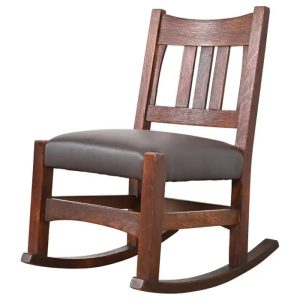 Gustav Stickley, chaise à bascule Mission