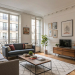 Salon moderne avec meubles vintage