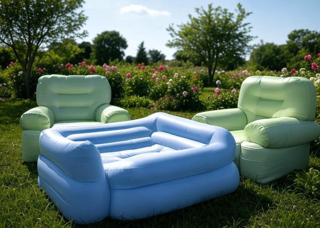 Mobilier gonflable jardin 