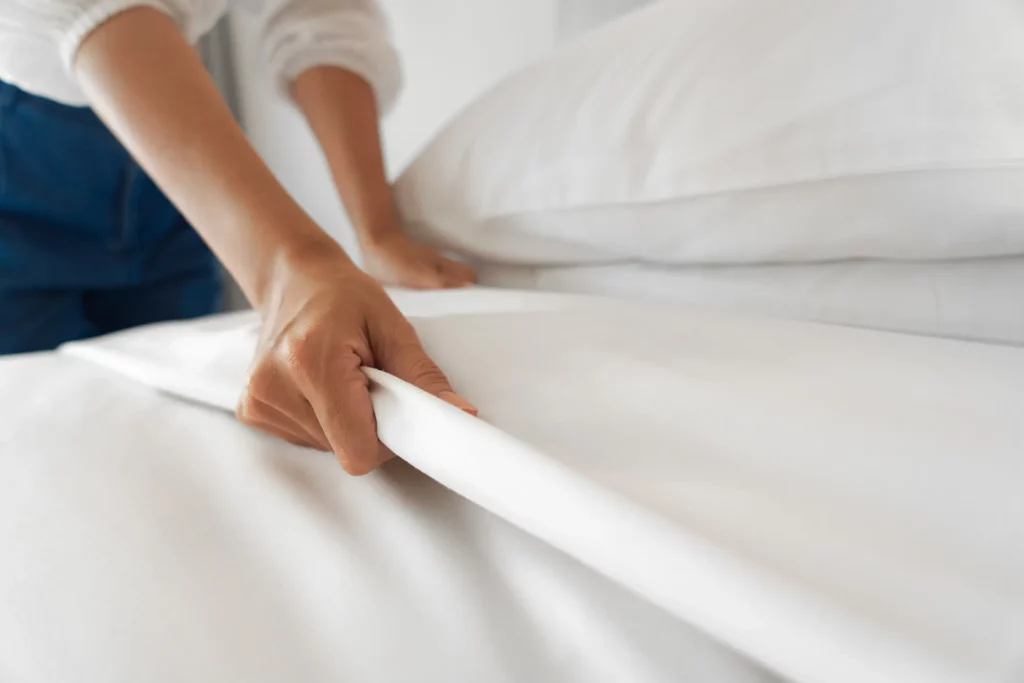 Draps propres blanc