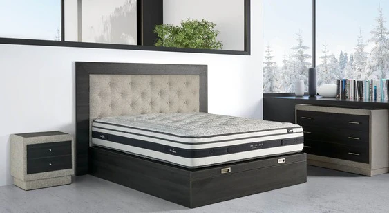 Lit coffre en bois design chambre 