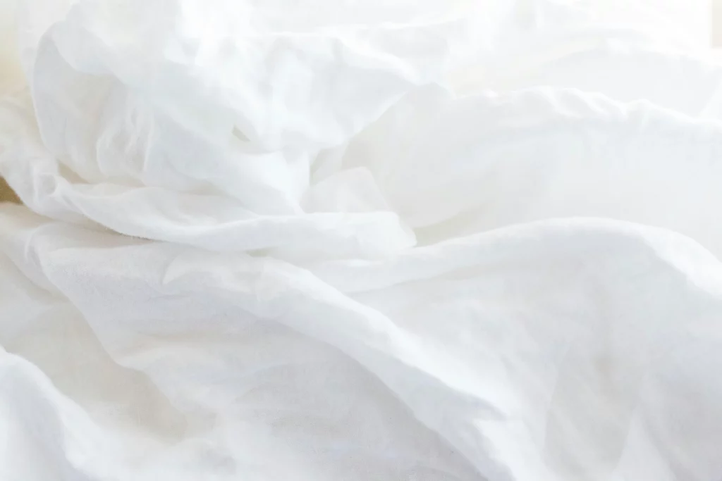 Draps blancs en lin