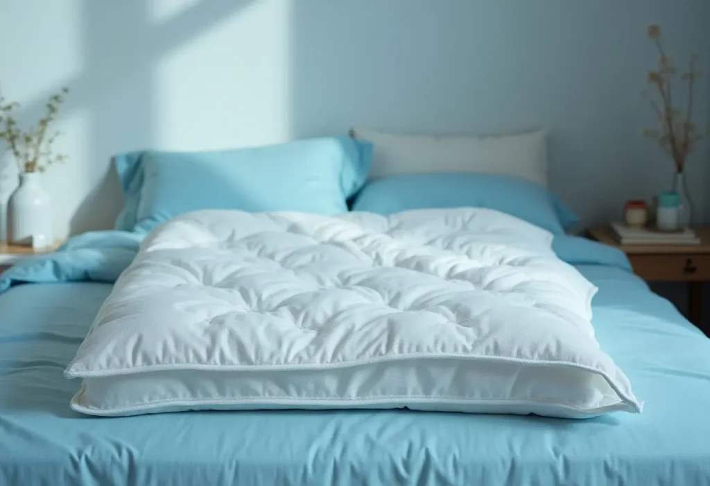 Surmatelas posé sur un lit