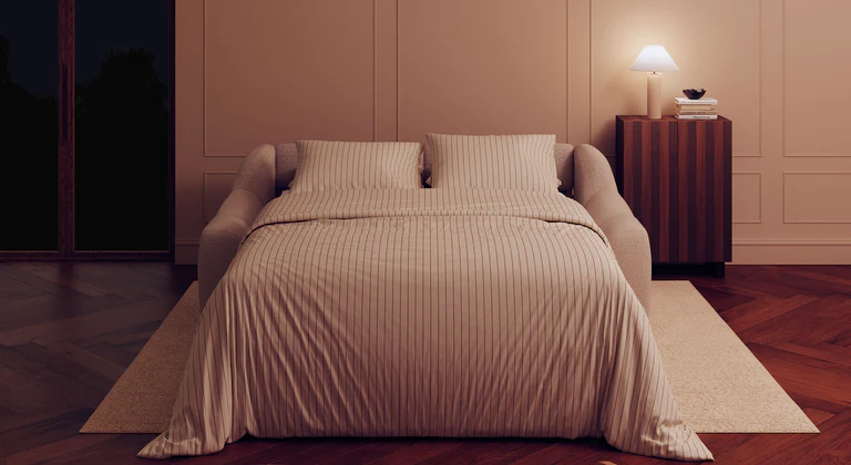 MAMA - Canapé convertible arrondi matelas 17cm