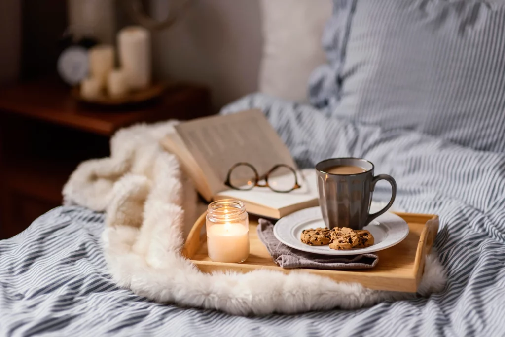 Tasse de thé et biscuits