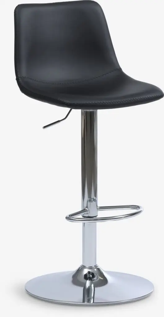 Chaise de bar BROAGER noir/chrome