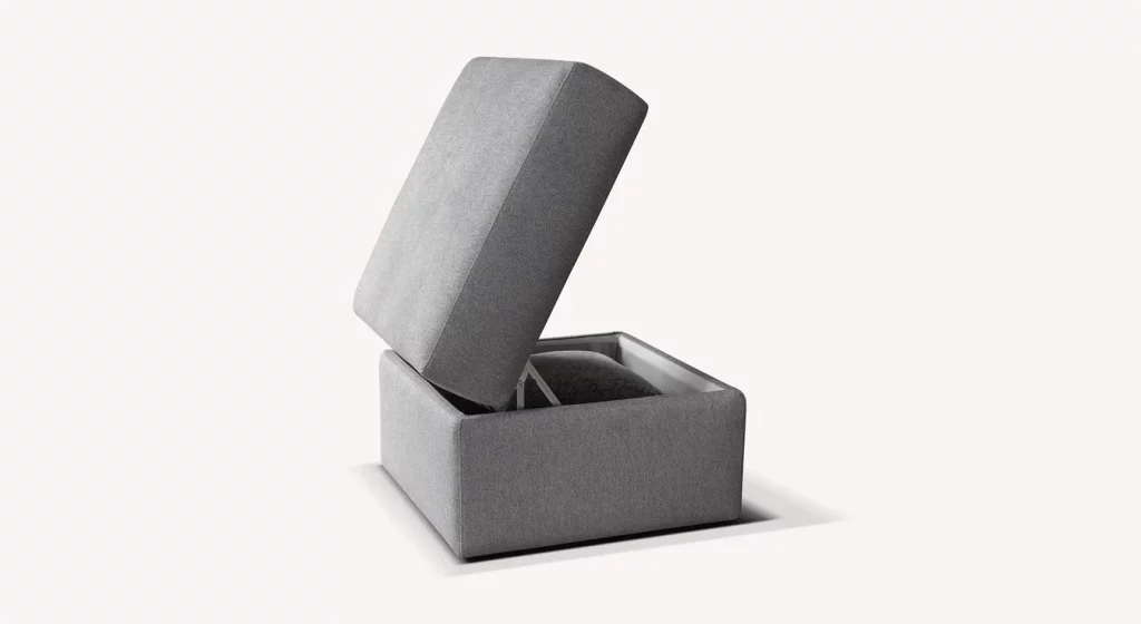 Pouf Coffre DIENNA : Pouf coffre confortable