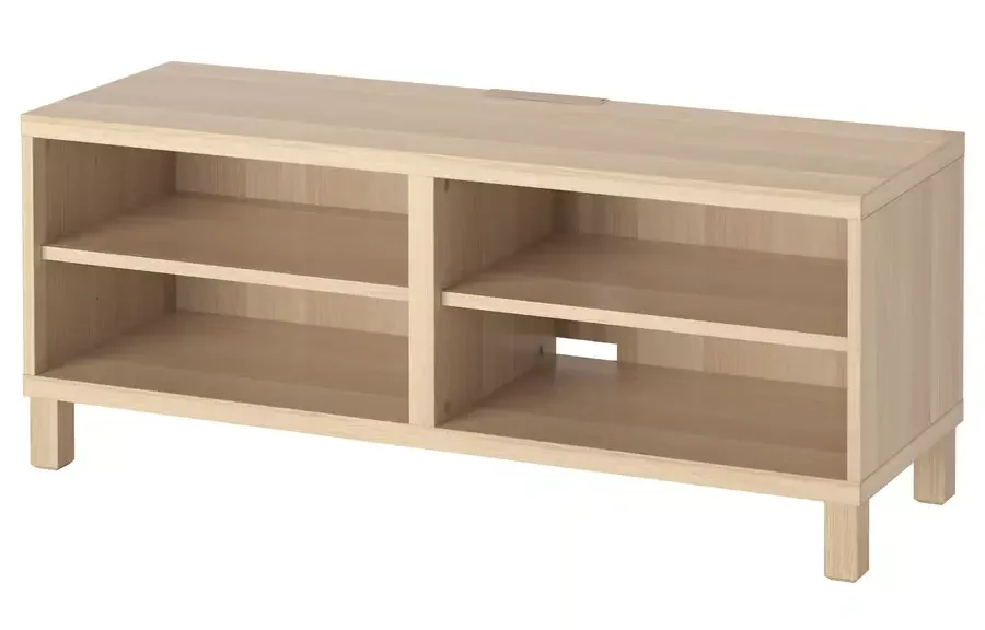 Banc TV BESTÅ, effet chêne blanchi