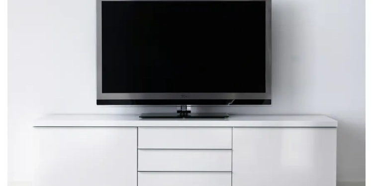 Banc TV, brillant blanc,