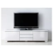 Banc TV, brillant blanc,