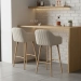 Petit coin bar avec la chaise de bar ADSLEV tissu beige