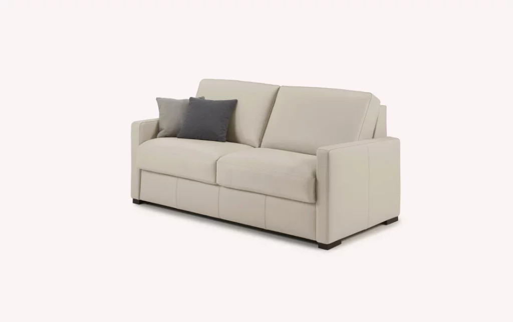 Canapé convertible cuir Lux Avoine LYON